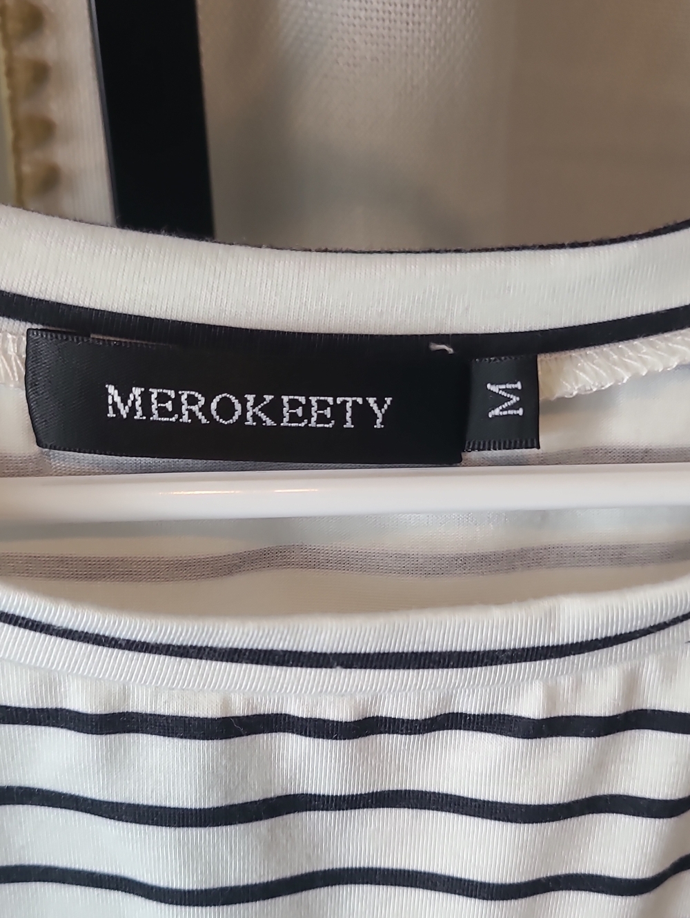 MEROKEETY striped Med Tee. - Picture 3 of 5